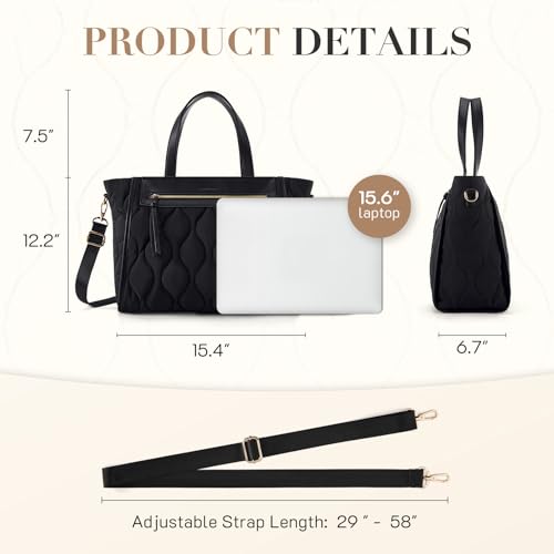 Missnine Tote Bag for Women, Lightweight Puffer Tote Bag, Large Capacity Quilted Shoulder Handbag for Travel, Work, Gym