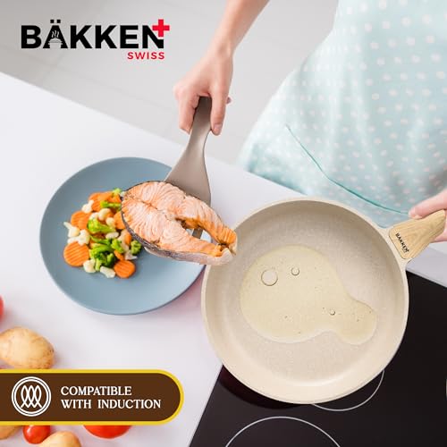 Bakken-Swiss 14-Piece Kitchen Cookware Set – Granite Non-Stick – Eco-Friendly – for All Stoves & Oven-Safe