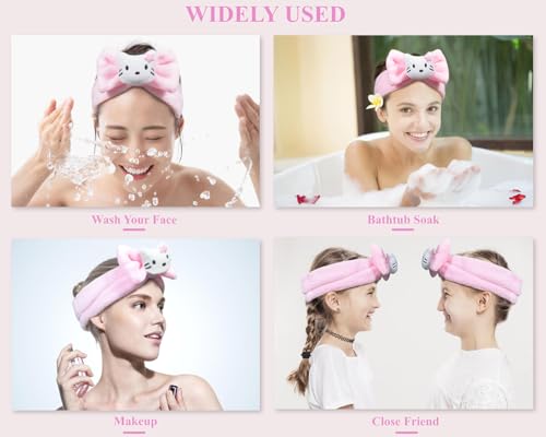 GGJQQDM Kawaii Headband for Spa, Makeup, Face Washing & Pajama Parties - Suitable for Girls and Women (F)