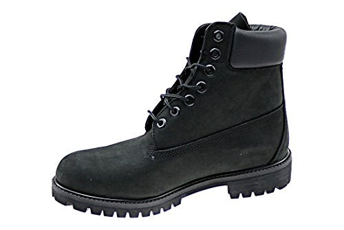 Timberland Men's 6 inch Premium Waterproof Boot, Black Nubuck, 7 W