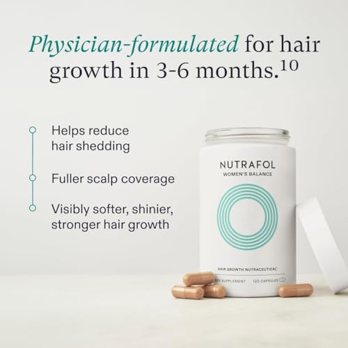 Nutrafol Women's Balance Hair Growth Supplements, For Women 45 Years and Older, Clinically Proven for Visibly Thicker Hair and Scalp Coverage, Dermatologist Recommended - 3 Month Supply, Pack of 3