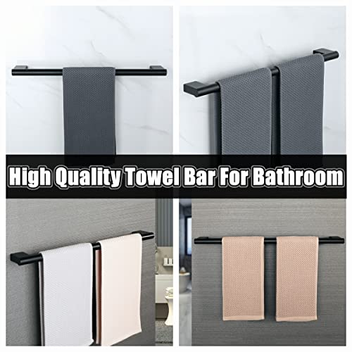 Alise Bath Towel Bars,Black Towel Holder Towel Racks for Bathroom and Lavatory,SUS304 Stainless Steel Hand Towel Hanger Towel Rail Wall Mount,GNM2050-B,20 Inch