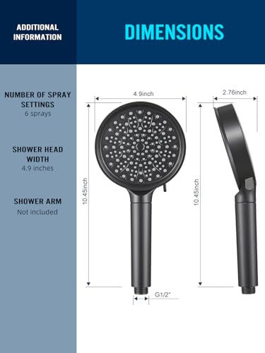 Cobbe Filtered Shower Head with Handheld, 6 Spray Modes, Water Softener Filters - Remove Chlorine, Reduce Dry Skin - Brushed Nickel