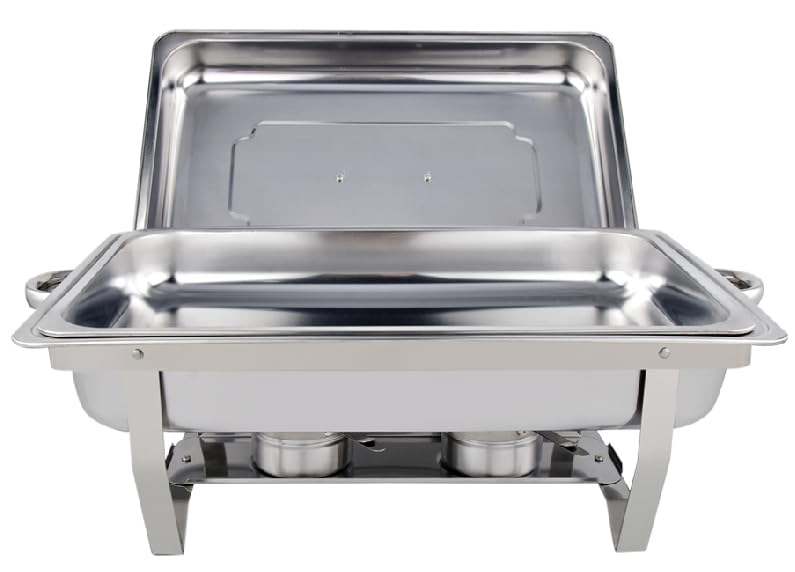 Chafing Dishes for Buffet 2 Pack, [Ultrasonic Mirror Polishing] Chafing Dish Buffet Set 9QT, [Rolled Edge Finger Protection] Buffet Servers and Warmers for Any Party, Wedding, Birthday and Hotel