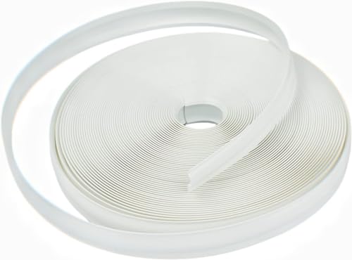 Aitruman RV Trim Molded Inserts - 1" White Vinyl Screw Cover Decorative Molded Exterior for Use on RVs, Campers and Travel Trailers Exterior (25ft)