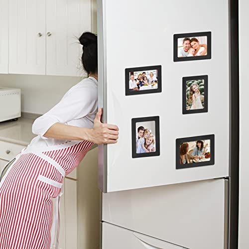 FYY Picture Frame 3.5x5, 5 Pack Magnetic Photo Frames for Refrigerator, Magnetic Picture Frames suitable for Fridge, Dishwasher, Locker and Office Cabinet, Horizontally or Vertically