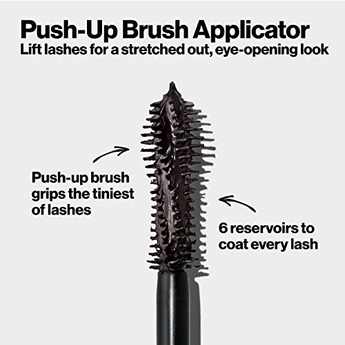 Revlon So Fierce! Eyes Wide Open Mascara with Push-up Brush, For Volumizing & High Lifting Eyelashes, Smudge-proof, Flake Resistant, 103 Black Brown, 0.24 fl oz.