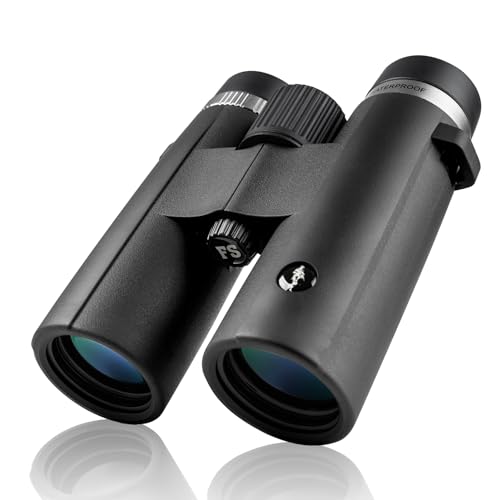 FREE SOLDIER 12×42 Binoculars for Adults and Kids - High Power Life Waterproof HD Compact Binoculars for Bird Watching Hunting Hiking Sightseeing Travel Concerts with BAK4 Prism FMC Lens, Gray