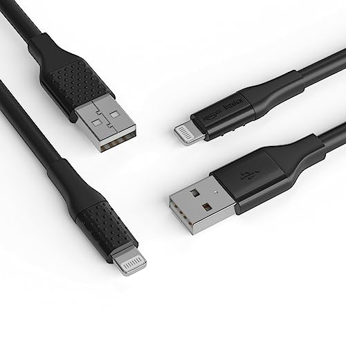 Amazon Basics - USB-A to Lightning ABS Charger Cable (10 feet), MFi Certified for Apple iPhone 14 13 12 11 X Xs Pro, Pro Max, Plus, iPad, 10,000 Bend Lifespan, Black