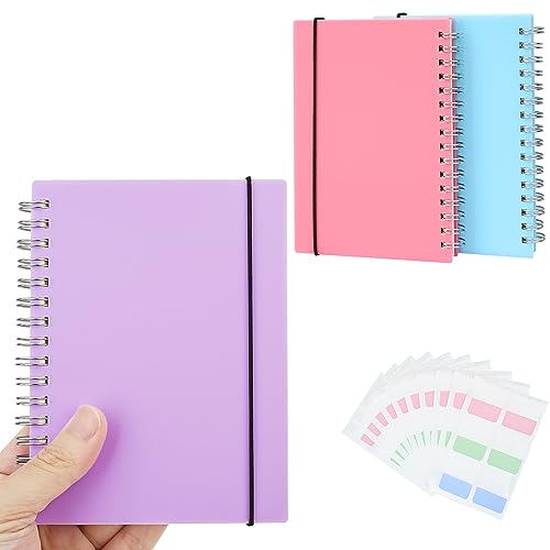 MSTONAL 3 Pack Small Spiral Notebook College Ruled, 3.5x5.5 Mini Pocket Spiral Notebooks With 7mm Lined Pages, 80 Sheets/160 Pages 100gsm Thick Paper to Stay Organized for Work School Office