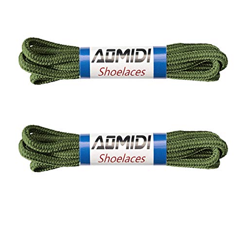 AOMIDI 2 Pair Shoelaces Round Athletic Shoes Lace for Boot Laces Shoelaces and Multiple Shoe Types Replacements(54" inches (137 cm), White)