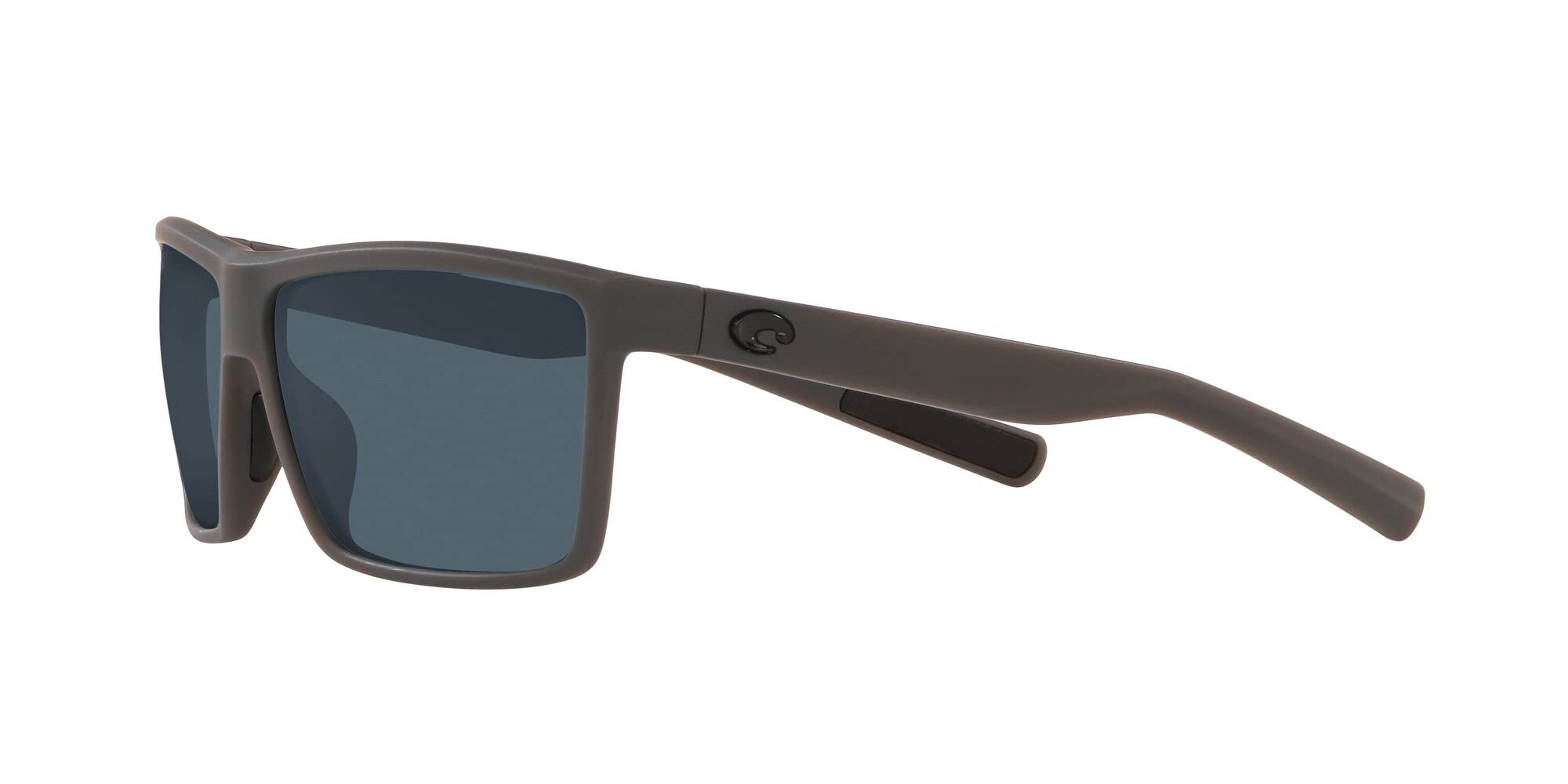 Costa Del Mar Mens Rinconcito Rectangular Sunglasses, Matte Grey/Grey Polarized-580P, 60 mm