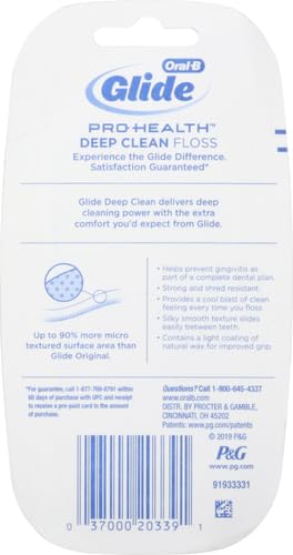 Oral-B Glide Pro-Health Deep Clean Dental Floss, Cool Mint, 40 m, Pack of 2