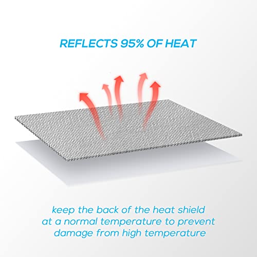FLASLD Aluminum Heat Shield Mat for Deck Fence, Railing, Grill, Stove, Oven and Refrigerator, Fireproof Cover and Screen Protect Deck Railing from Grill (20×30 inch)