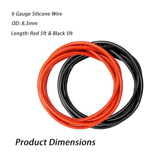 OPLIAT 26AWG Flexible Silicone Electrical Wire 400FT, 26 Gauge AWG Stranded Tinned Copper Hook Up Wire 30 * 0.08mm Rating 200℃ 600V【Red 200ft + Black 200ft】