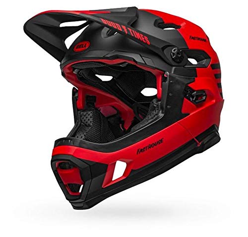 Bell Super DH MIPS Adult Mountain Bike Helmet - Matte Blue/Crimson (2022), Medium (55-59 cm)