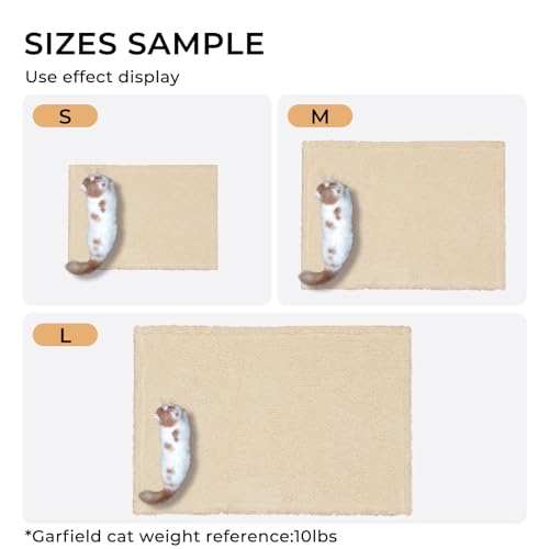 Luciphia Premium Fleece Dog Puppy Blanket Soft Pet Sherpa Calming Cat Blanket Throw for Small Medium Dog Cat(Beige,30x20 inches)