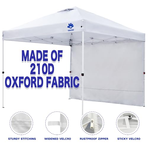 Fanpat Instant Canopy Tent Sidewalls for 10x10 Pop Up Canopy Waterproof, 99% UV Protection, 3 Piece Sidewalls, Orange(3PCS Sidewall Only, Canopy Tent NOT Included)