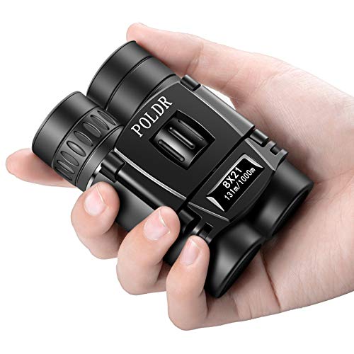 POLDR 8x21 Small Compact Lightweight Binoculars for Adults Kids Bird Watching Traveling Sightseeing.Mini Pocket Folding Binoculars for Concert Theater Opera