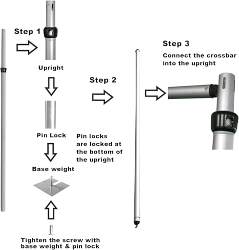 WEPDIY Portable Pipe and Drape Heavy Duty Backdrop Stand, ADJ Metal Frame and Heavy Metal Base for Wedding, Birthday Party, Photography Backdrop (1*ADJ UprightPole 4-7FT)