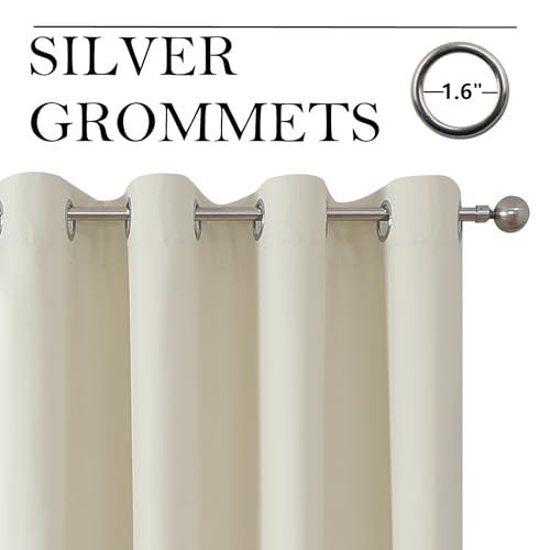 Airwill Grommet Blackout Curtains for Living Room Bedroom Window - Set of 2 Window Curtain Panels, Room Darkening, Thermal Insulated (W52 x L84 Inch, 2 Panels, Dark Grayish Brown)