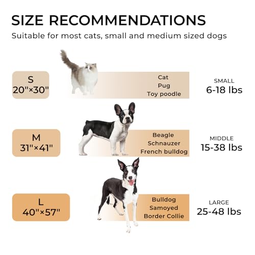 Luciphia Premium Fleece Dog Puppy Blanket Soft Pet Sherpa Calming Cat Blanket Throw for Small Medium Dog Cat(Beige,30x20 inches)