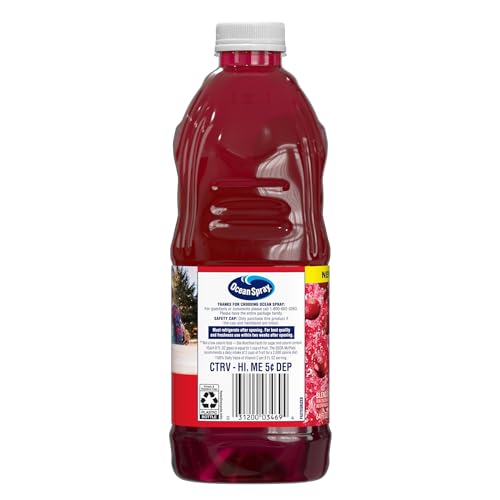 Ocean Spray® 100% Juice Cranberry Juice Blend, 64 Fl Oz Bottle (Pack of 1)