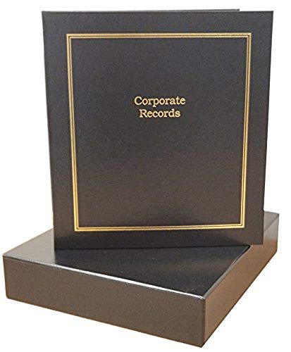 Corporate Kit (Black) - Binder, Slipcase, Minutes & Bylaws, Stock Certificates, Index Tabs & Metal Corporate Seal
