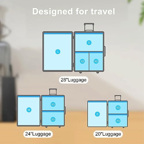 UPGOGO Travel Vacuum Bags with Prtable Electric Pump (Combo 6 Pack),Vacuum Seal Bags for Clothing,Space Saver Vacuum Storage Bags,Vacuum Travel Bags for Luggage,Travel Essentials