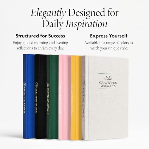 The Original Gratitude Journal for Women - Daily Gratitude Practice for Girls with Inspiring Quotes & Mindful Prompts for Affirmation Reflection and Happiness - Premium Linen Pink