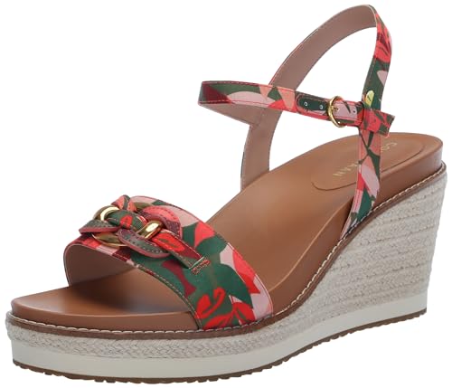 Cole Haan Women's Cloudfeel Espadrille Link Wedge Sandal, Brown, 10