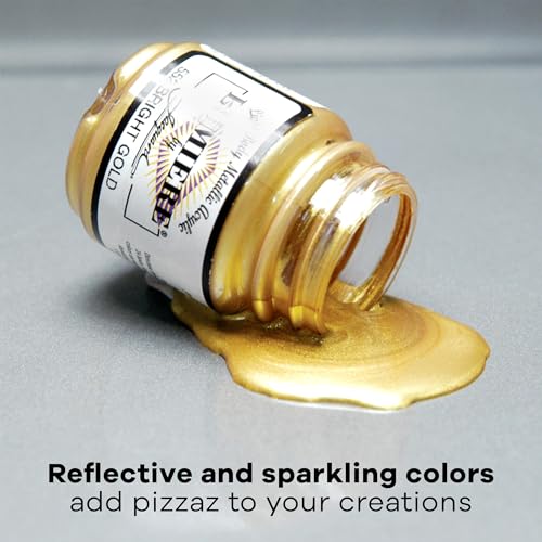 Jacquard Lumiere 2.25oz Fabric Paint Galaxy - Metallic Paint for Fabric Paper Wood Ceramic and Metal - Light-bodied Metallic Acrylic Paint - Lightfast & Vibrant Metallic Acrylic Paints