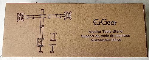 ErGear Dual Monitor Desk Mount, Heavy Duty Adjustable Arm for 2 Screens up to 32 Inches, Fully Adjustable Height, Tilt, Swivel, Rotate, Supports 17.6 lbs per Monitor Arm, Easy Installation