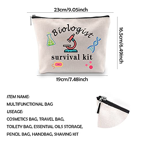 WCGXKO Biologist Survival Kit Biology Biologist Microscope Zipper Pouch Makeup Bag for Biology Major Teacher Student (Biologist Survival)