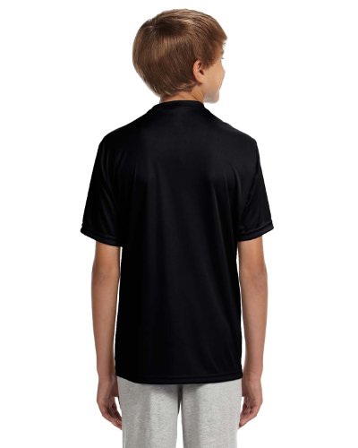 A4 Youth Cooling Performance Crew Short Sleeve T-Shirt, Light Blue, Small
