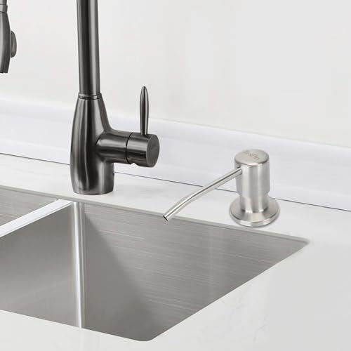 Tesrin Dish Soap Dispenser for Kitchen Sink Built in Soap Dispenser Pump with 47" Extension Tube Kit Matte Black