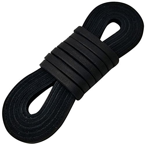 TOFL Leather Straps | 2 Pieces | 72 Inches Long | 1/4 Inch Wide | 1/8 Inch Thick | Baseball and Softball Mitt and Glove Lace, Jewelry, Hanging Pictures, Shelves, Decorating Furniture | Smokey Gray