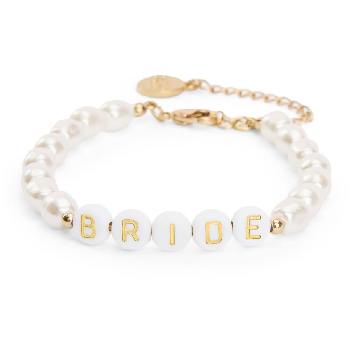 xo, Fetti Bride Pearl Beaded Bracelet - 7" | Bride to Be Jewelry, Bachelorette Party Decorations, Bridesmaid Gift, Bridal Shower Favor, Wedding Accessory