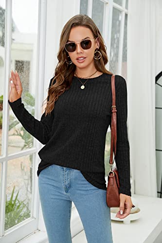 SimpleFun White Sweaters for Women Dressy Casual Lightweight Jersey Tops Fashion Winter Outfit (White,M)