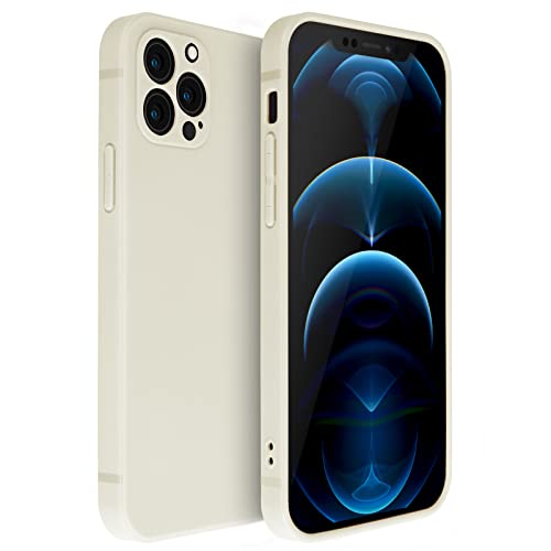 KPKHDI iPhone 13 Pro Max Case Compatible with iPhone 13 Pro Max Matte Silicone Stain Resistant Cover with Full Body Protection Anti-Scratch Shockproof Case 6.7 inch (White)