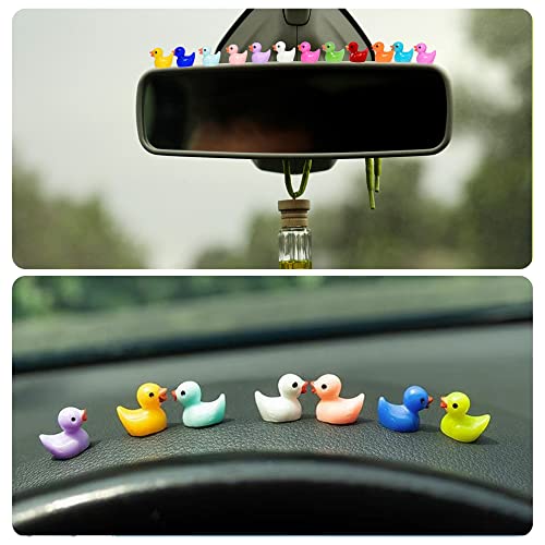 HAVAGDTM 120 PCS Mini Ducks Miniature Duck Figures for Ornamen Garden Aquarium DIY School Project, Party Favor