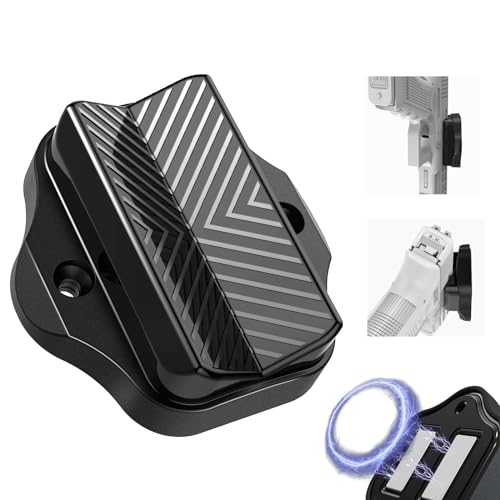 DINGDOON Double-Sided Gun Magnet Mount, Nondestructive Installation Magnetic Handgun Holster in Vehicle, Car, Cashier, Safe, Tactical Pistol Holder for Concealment Compatible with Revolver