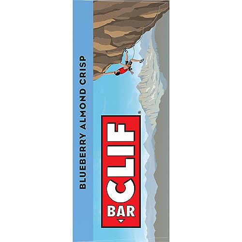 CLIF BAR - Blueberry Almond Crisp - Made with Organic Oats - 11g Protein - Non-GMO - Plant Based - Energy Bars - 2.4 oz. (6 Pack)