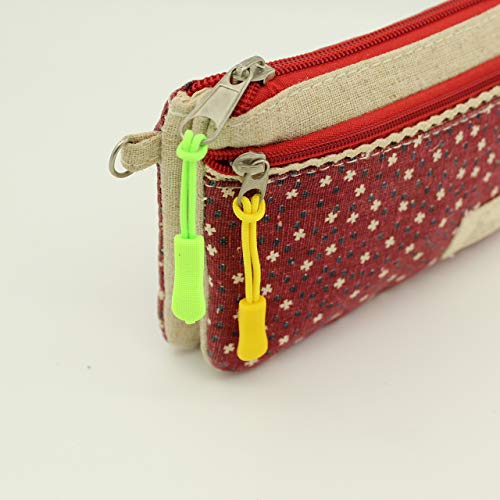 Luggage Zipper Pull Replacement for Backpack: YZSFIRM 10 Pcs Zipper Tab - Orange Heavy Duty Zipper Extender Cord for Bag Suitcase Jacket