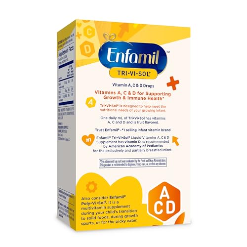 Enfamil Tri-Vi-Sol Infant Multivitamin Drops, Supports Growth & Immune Health for Babies, 50mL Bottle