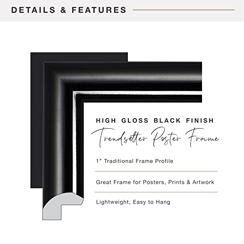 MCS Trendsetter 24x30 Poster Frame & Studio Gallery 20x27 Photo Frame Bundle