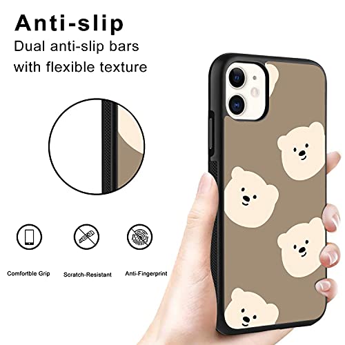 QISHANG Cute Mushroom Pattern for iPhone 11 Case Shockproof Anti-Scratch Protective Cover Soft TPU Hard Back Slim Cell Phone Case iPhone 11 for Boys Girls Teens Women Men