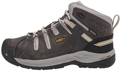 KEEN Utility womens Flint 2 Mid Steel Toe Waterproof Work Construction Boot, Magnet/Vapor, 8.5 US