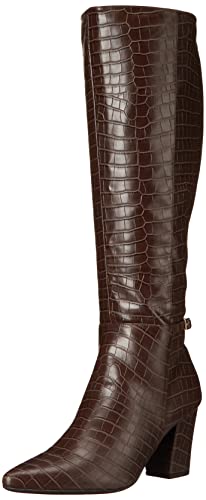 LifeStride Womens Stratford Knee High Boot Dark Chocolate Croco 8 W