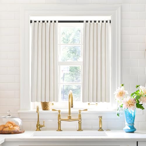 MEXAU 1 Pack Black Shower Curtain Rod 16 To 26 Inch Tension Shower Rod For Bathroom 7/8" Adjustable Spring Curtain Rod No Drilling Spring Rod Black Tension Curtain Rods for Windows Doorway Closet